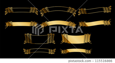 A retro vintage horizontal frame set with a luxurious gold design. 115516866