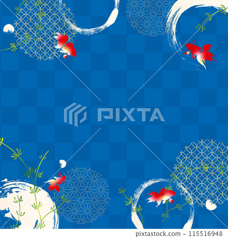 Goldfish and summer Japanese style frame Goldfish and summer Japanese style frame 115516948