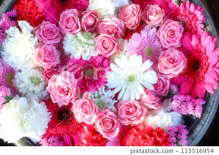 Flower heart floating on water 115516954
