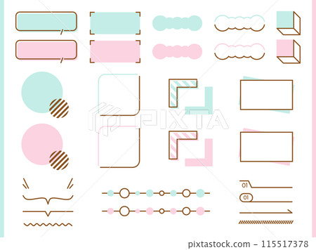 Banner and label decoration set 115517378