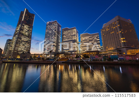 Yokohama night view Yokohama Minatomirai Yokohama night view Yokohama Minatomirai 115517583