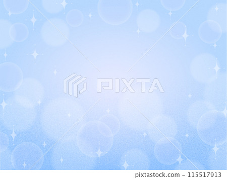 Soft blue glitter background with bokeh balls 115517913
