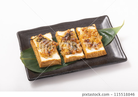 Deep-fried tofu, Shimabara natto miso, grilled 115518846