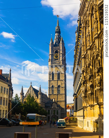 Belfry of Ghent under deep blue sky Belfry of Ghent under deep blue sky 115519332