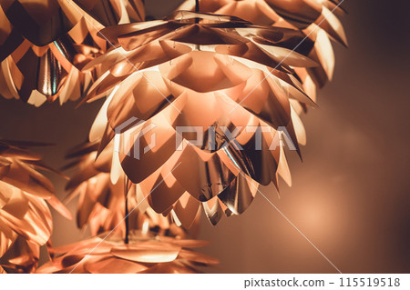 時尚的橙色照明的形象 115519518