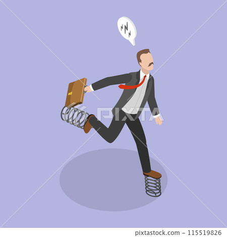 3D Isometric Flat Vector Illustration of Business Efficiency Booster, Success Growth, Motivation 3D Isometric Flat Vector Illustration of Business Efficiency Booster, Success Growth, Motivation 115519826
