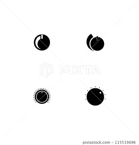 knob icon illustration design 115519896
