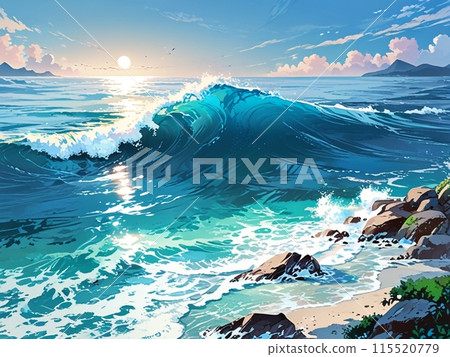 waves crashing 115520779