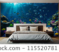Elegant deep sea bedroom 115520781