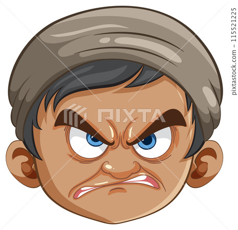 Angry Cartoon Character Face Angry Cartoon Character Face 115521225