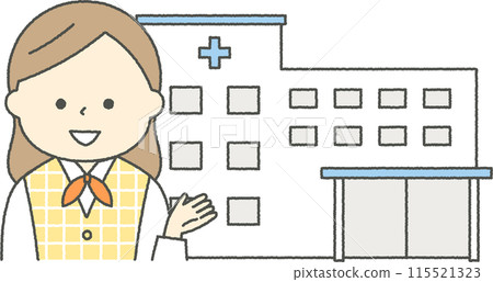 Hospital and female guide 115521323