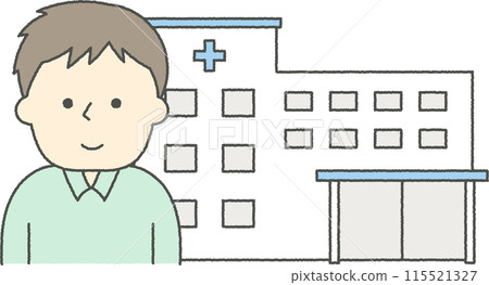 Hospital and young man 115521327