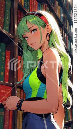 運動員在練習間隙在圖書館度過時光 115521864