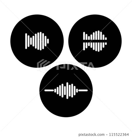 sound wave music logo vector template 115522364
