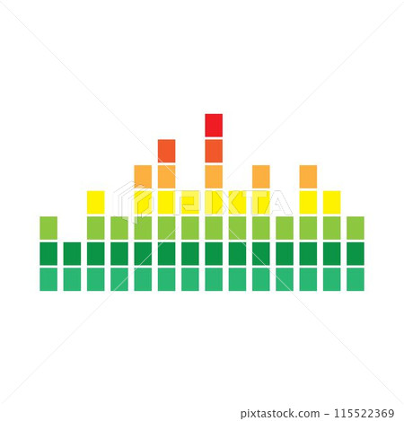 sound wave music logo vector template 115522369