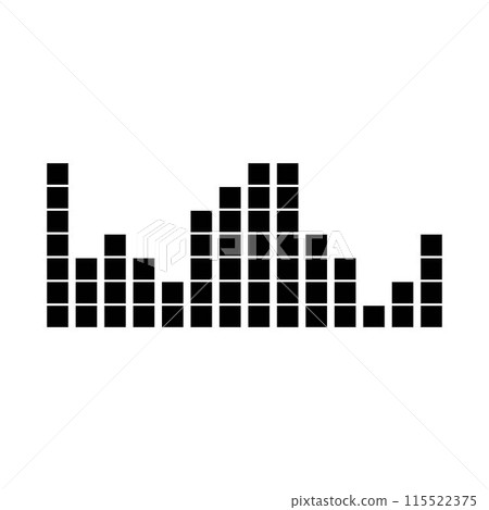 sound wave music logo vector template 115522375
