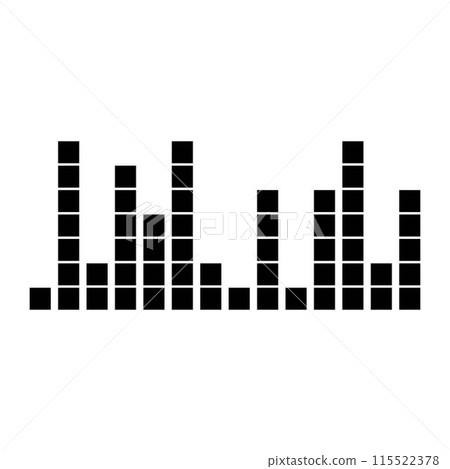 sound wave music logo vector template 115522378