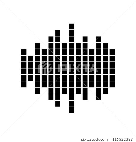 sound wave music logo vector template 115522388