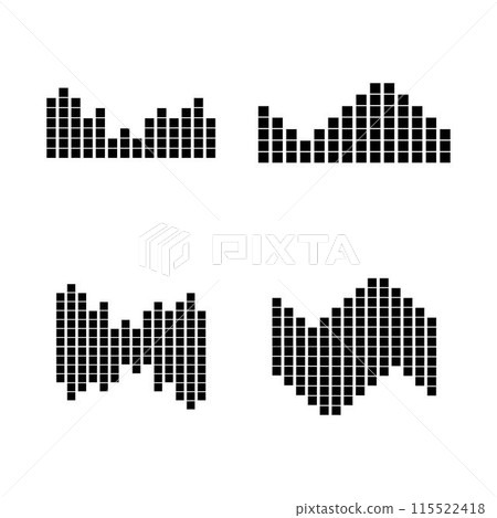 sound wave music logo vector template 115522418