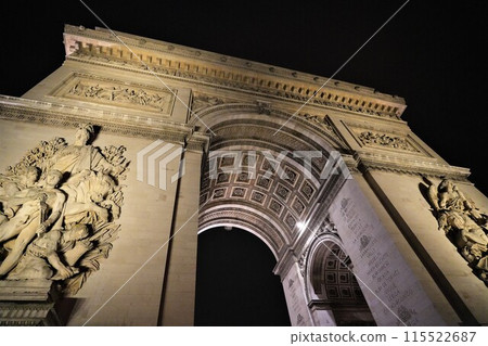 Illumination of the Arc de Triomphe in France 115522687