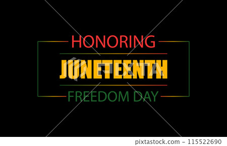 Commemorating Juneteenth A Celebration of Freedom with Flag Design Commemorating Juneteenth A Celebration of Freedom with Flag Design 115522690