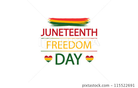 Commemorating Juneteenth with Symbolic Flag Illustration Commemorating Juneteenth with Symbolic Flag Illustration 115522691