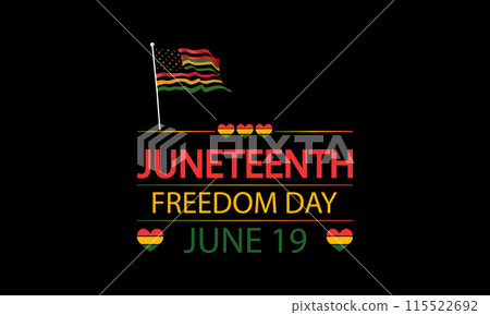 Embracing Freedom Juneteenth Celebration with Flag Art Embracing Freedom Juneteenth Celebration with Flag Art 115522692