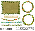 Flower wreath material illustration 115522775