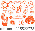 Hand-drawn garden illustration set 115522778