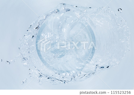 Water blowing out of a pipe. 115523256