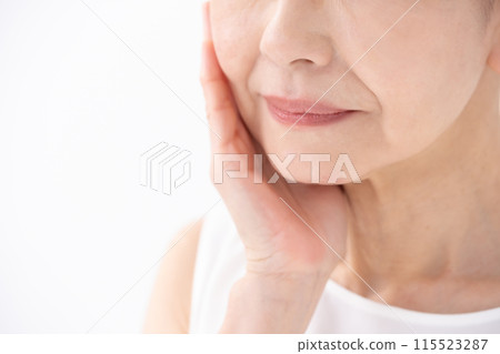 女性高級臉頰嘴 115523287