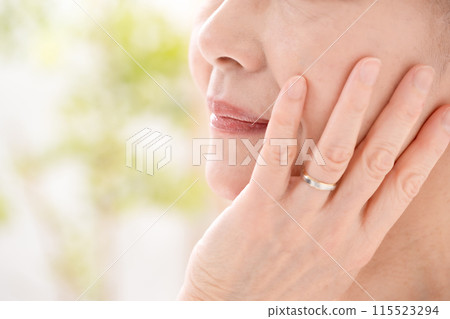 女性高級臉頰嘴 115523294