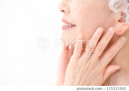 女性高級臉頰嘴 115523302