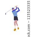 Women's golf player 115523335