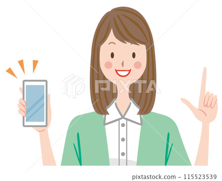 有智慧型手機付款福利解釋指向的婦女 115523539
