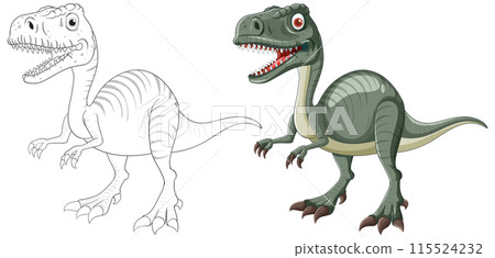Cartoon Dinosaur Illustration 115524232