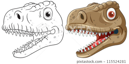 Dinosaur Head Illustration Dinosaur Head Illustration 115524281