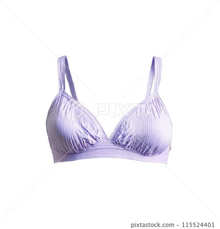 Striped Lilac Bralette A soft lilac and white striped bralette with a V neckline and a crisscross 115524401