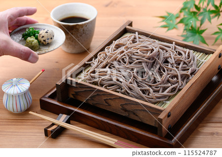 扎魯蕎麥麵（調味料：蔥花、鵪鶉蛋、芥末） 115524787