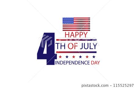 Celebrate Freedom Happy 4th of July with Patriotic USA Flag Design Celebrate Freedom Happy 4th of July with Patriotic USA Flag Design 115525297