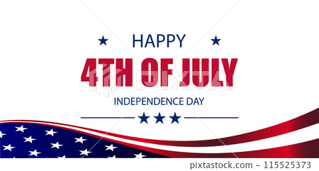 Patriotic Wishes 4th of July Independence Day Design 115525373