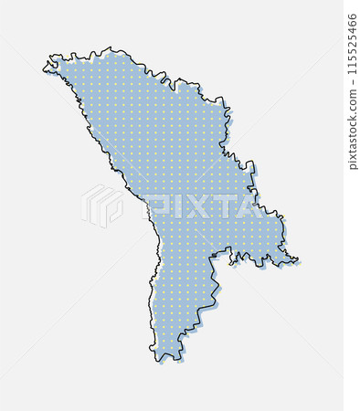 Vector map Moldova for points, dotted template Vector map Moldova for points, dotted template 115525466