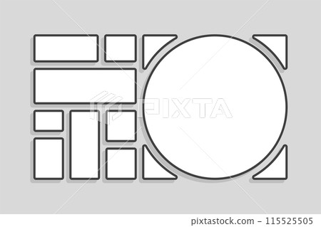 Template collage of nine frames, images, photo 115525505