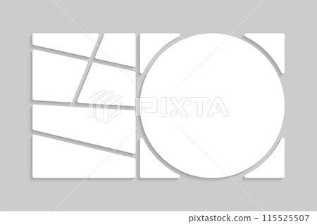 Template collage of seven frames, images, photo 115525507