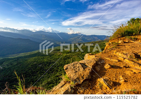 El Camino Real trail in Barichara. Andes mountains, Colombia. El Camino Real trail in Barichara. Andes mountains, Colombia. 115525782