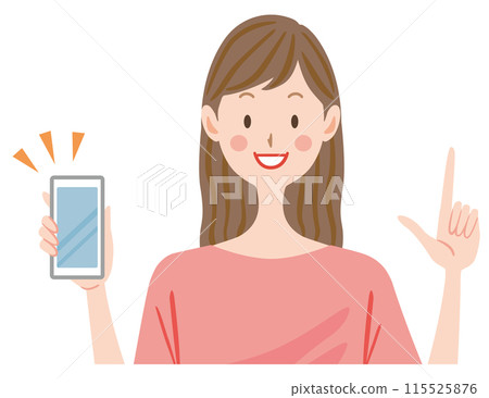 有智慧型手機支付福利解釋的女性 115525876