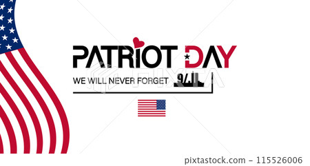 Eternal Gratitude Remembering 911 with Patriot Day Flag Design Eternal Gratitude Remembering 911 with Patriot Day Flag Design 115526006