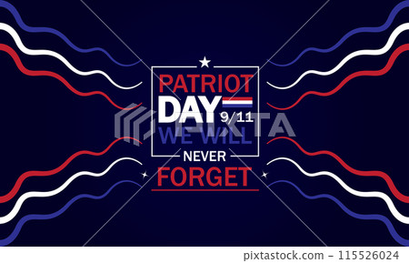 Honoring Patriot Day A Tribute to 911 with American Flag Text Design Honoring Patriot Day A Tribute to 911 with American Flag Text Design 115526024