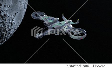 宇宙飛船和月亮 115526590