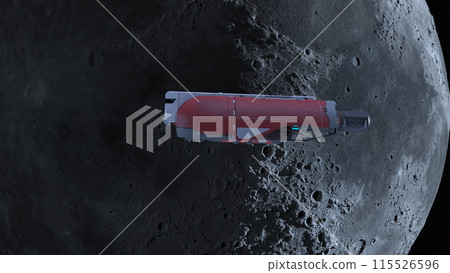 spaceship and moon 115526596